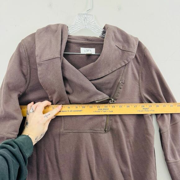 Ann Taylor Loft Dusty Purple Cowl Neck Sweater Women’s Size L - Picture 4 of 7